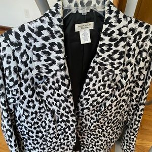 White & Black Leopard Dress Jacket!